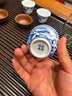 末都景德镇陶瓷手绘青花山水品茗杯白瓷功夫茶具茶杯个人专用主人杯 缠枝莲开窗款（礼盒装） 70ml 1只 实拍图