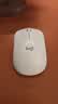 罗技（Logitech）M221 轻音鼠标 无线鼠标 办公鼠标 对称鼠标 带无线微型接收器 米白色 实拍图