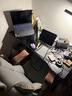 甄严选电脑桌台式电竞桌椅套装组合桌子办公家用桌学习桌书房书桌写字桌 【黑架+黑碳纤纹面】单桌120*60 实拍图