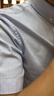 BLACKMONDAY纯棉牛津纺竖条纹短袖衬衫男全棉免烫抗皱男士商务休闲衬衣 实拍图