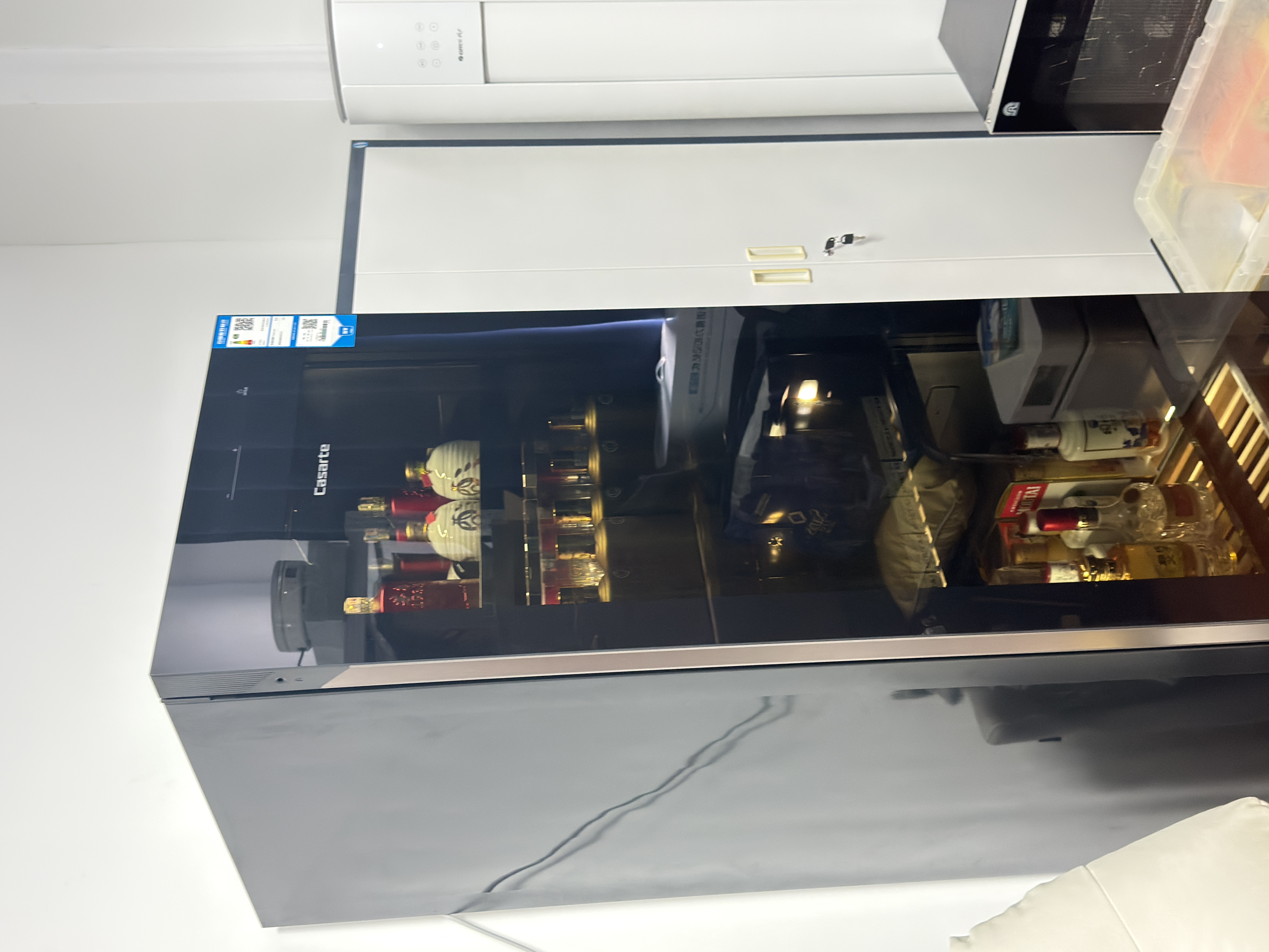 卡萨帝（Casarte）酒柜118/198/380/450升零距离自由嵌入式冷藏自由嵌入式家用办公室红酒柜恒温恒湿保湿柜 收藏家酒柜|自由式嵌入|可换开门方向|450L 晒单实拍图