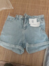 Halo Queen牛仔短裤女夏季高腰做旧破洞显瘦a字裤潮流女裤H134N2633 实拍图