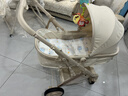ANGI BABY婴儿推车可坐可躺婴儿车轻便折叠新生儿减震高景观双向儿童手推车 星釉流光白【全新升级】PU橡胶轮 实拍图