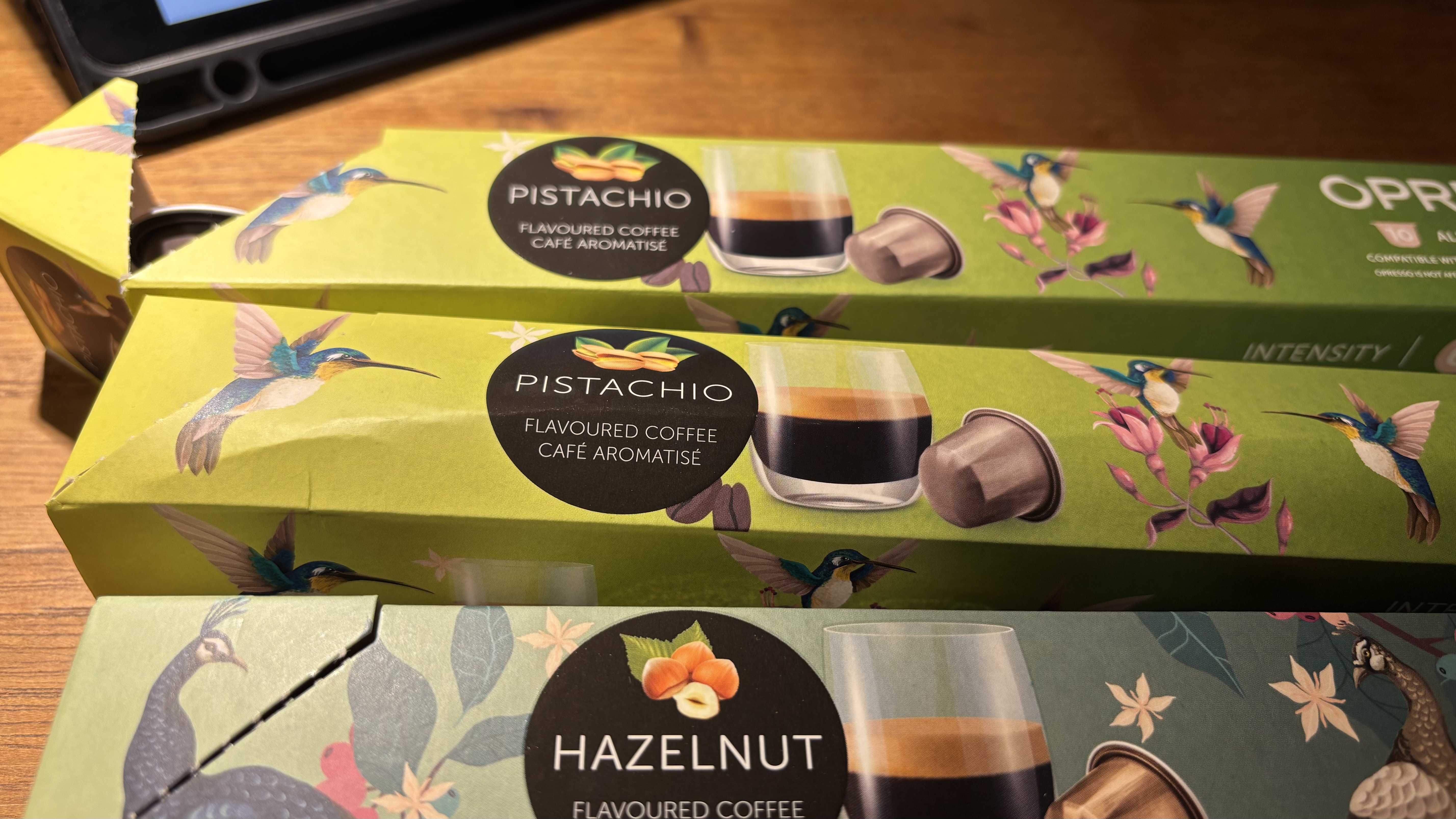 OPRESSO原装进口 Nespresso胶囊咖啡兼容咖啡机意式美式拿铁研磨黑咖啡粉 【果香醇厚】榛子/椰子/杏仁/开心果/香蕉X2 10盒100颗 实拍图