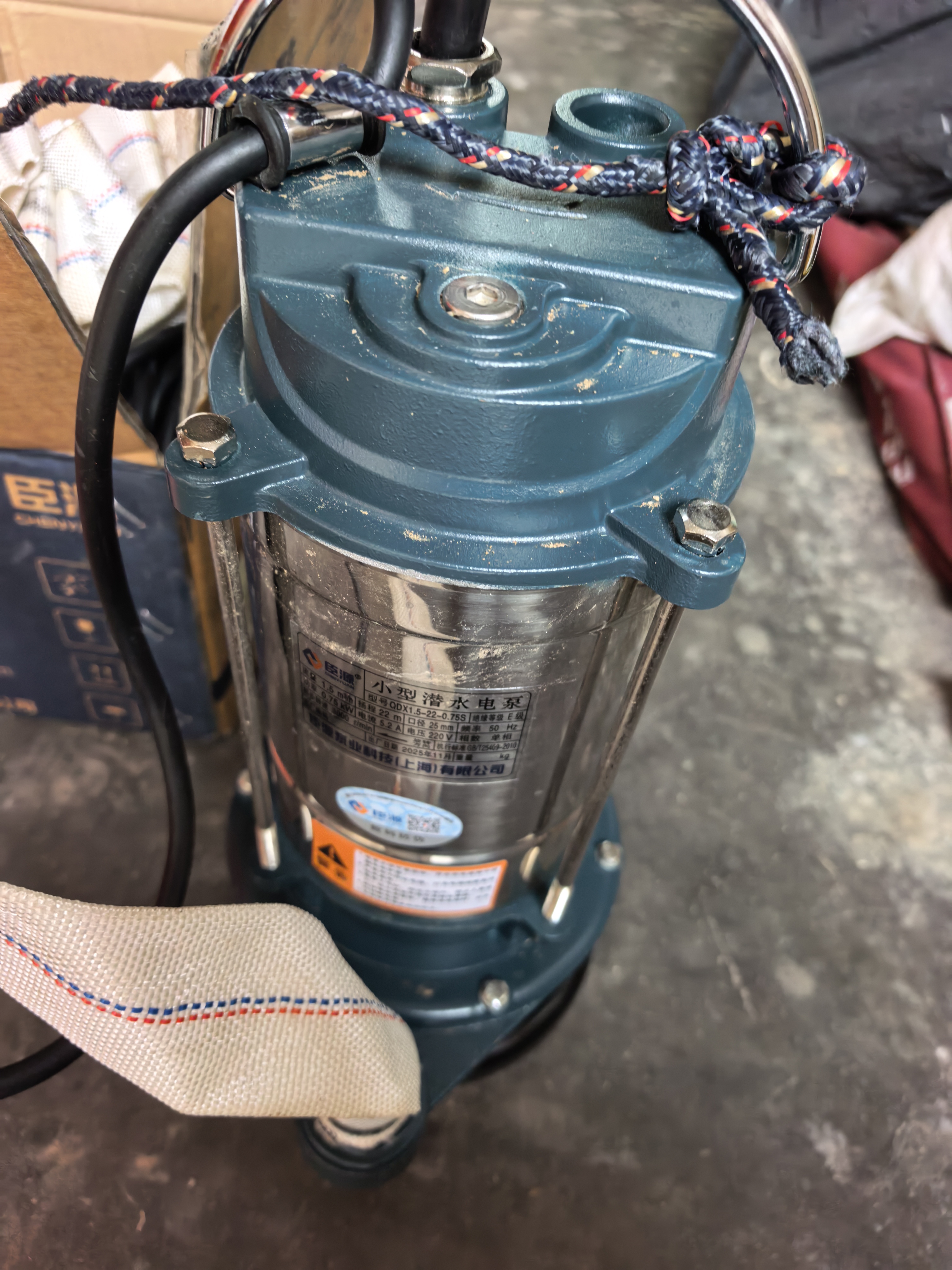 臣源潜水泵220V家用水井水抽水泵不锈钢农用小型污水泵灌溉浇菜高扬程 750W-1寸不锈钢清水【10米线+10米水带】 实拍图