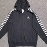 adidas三条纹休闲宽松连帽夹克薄外套女装春夏阿迪达斯官方轻运动 黑色/白   2XL 实拍图