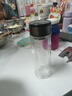 【京东物流配送】高硼硅双层玻璃杯大容量泡茶杯水杯子茶水分离杯 【双层加厚】茶杯350ml1只 实拍图
