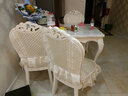 仙逸格餐桌布椅子套罩家用餐椅垫椅套欧式餐椅套靠背套凳子坐垫餐椅座套 欧式 唯美米黄色 1个椅垫+1个靠背 实拍图