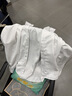 罗蒙（ROMON）纯色商务职业正装男士白衬衫工装外套长袖衬衣男CS108白色3XL 实拍图