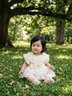 兰咖小熊（Lan Ka xiao xiong）兰咖小熊婴幼儿宝宝爬爬服外出服女孩洋气连衣裙宝宝公主裙子纱裙 栀子花开-法式蕾丝婴儿连衣裙 含帽子 66cm （0-6个月宝宝） 实拍图