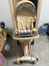 凤凰（Phoenix）婴儿推车0-4岁可坐可躺可折叠减震轻便新生婴幼儿高景观遛娃神器 【顶配】焦糖棕-升级抛光铝架+电镀EVA静音轮+加赠皮蓬 实拍图