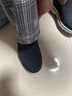 斯凯奇（Skechers）男鞋秋季透气网面健步鞋轻便一脚蹬运动休闲鞋子 NVY海蓝 43 实拍图