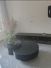 洋意悦岩板茶几客厅轻奢高级感移动茶几小户型家用折叠边几现代简约圆形 纯黑岩板【80+60灰玻璃组合】 实拍图