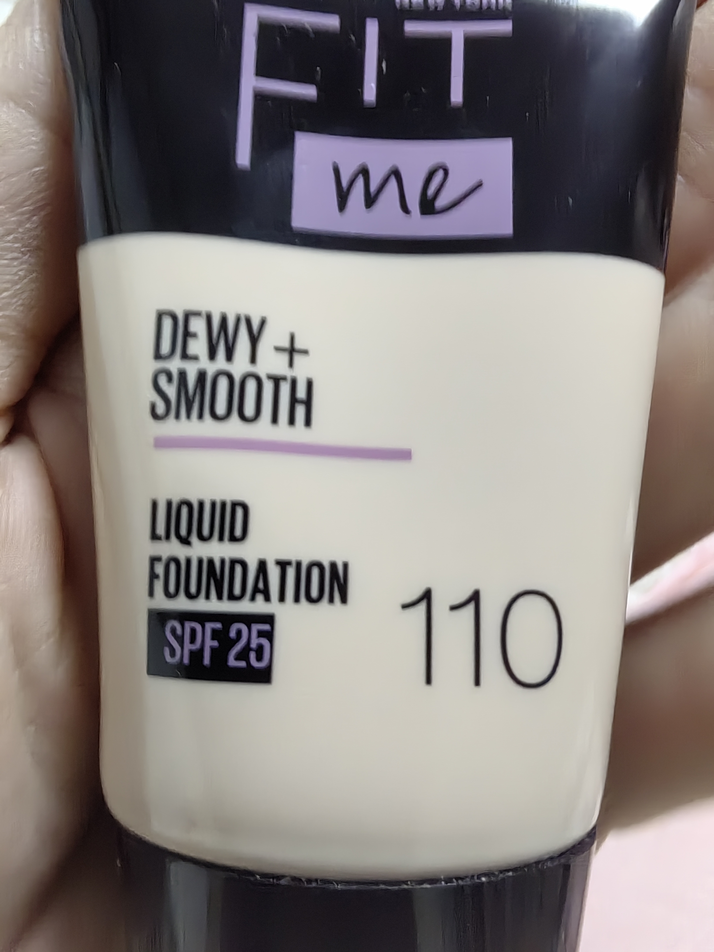 美宝莲FITME干皮小紫瓶粉底液不脱妆不卡粉水润防晒110 18ML 生日礼物女 实拍图
