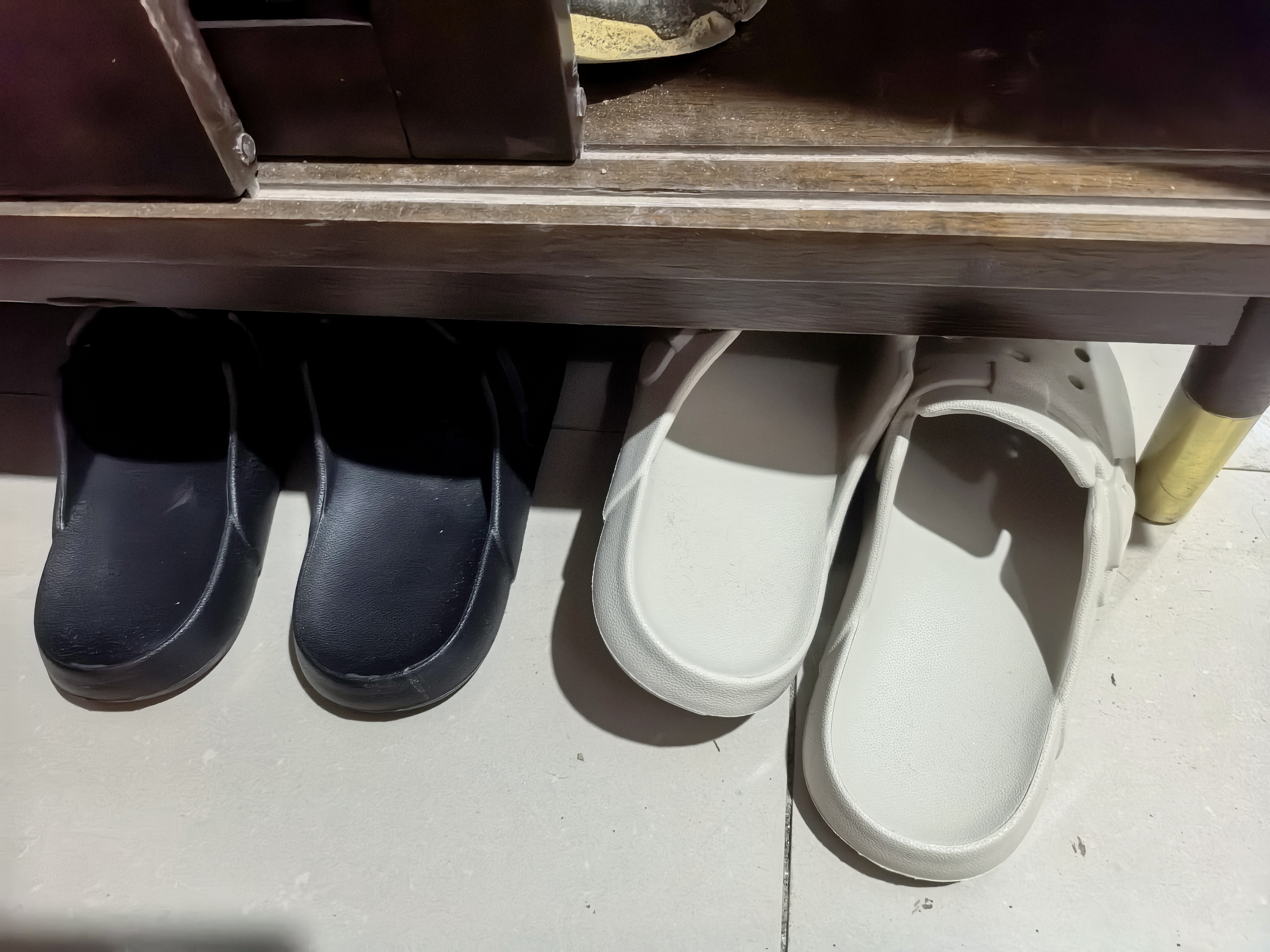朴西厚底包头半拖女士夏外穿洞洞鞋 珍珠黑  39-40 实拍图