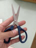 得力（deli）160mm办公生活家用剪刀 小剪子手工剪纸刀 办公用品 蓝色0602 实拍图