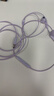 联想（Lenovo）有线耳机 HIFI音质高解析音频带麦降噪直播k歌唱歌音乐运动半入耳式游戏电脑耳机type-c YF01紫色 实拍图