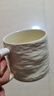 传旗水杯陶瓷马克杯咖啡杯办公杯子男女陶瓷杯简约石纹杯400ml奶油色 实拍图