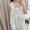寻棉人睡裙女款夏季吊带胸垫棉绸背心无袖夏天女士晕染睡衣女款2026新款 实拍图