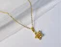 中国黄金（CHINA GOLD）绕线星星黄金项链女款五角星足金吊坠挂坠情人节生日礼物送女友 【今/次日达】绕线星星吊坠+赠银镀金链 约1g 实拍图