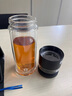 京东京造玻璃杯 全能茶水分离杯 泡茶杯双层泡茶分离杯子男士钻石黑330ml 实拍图