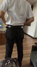 罗蒙（ROMON）纯色商务职业正装男士白衬衫工装男装短袖衬衣男CS72白色2XL 实拍图