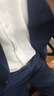 罗蒙西服套装男士商务修身西装男职业正装小西服新郎伴郎结婚礼服外套 藏青双扣【西服+西裤+马甲+衬衫 2XL /180【130-145斤】+7件礼品 实拍图