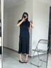 Stevesam人字拖女夏季轻奢软底防滑6CM坡跟厚底松糕跟室外沙滩鞋可外穿女 经典黑色 36 实拍图