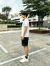 李宁（LI-NING）速干运动套装男夏季新款冰丝男士t恤短袖短裤跑步健身上衣运动服 白色【速干｜多处透气网孔 清爽不闷汗】 XL 实拍图