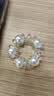 低马尾发饰珍珠头绳不伤发电话线发圈项链高弹力橡皮筋女扎头发绳 白色珍珠+灰色珍珠（各一个） 实拍图