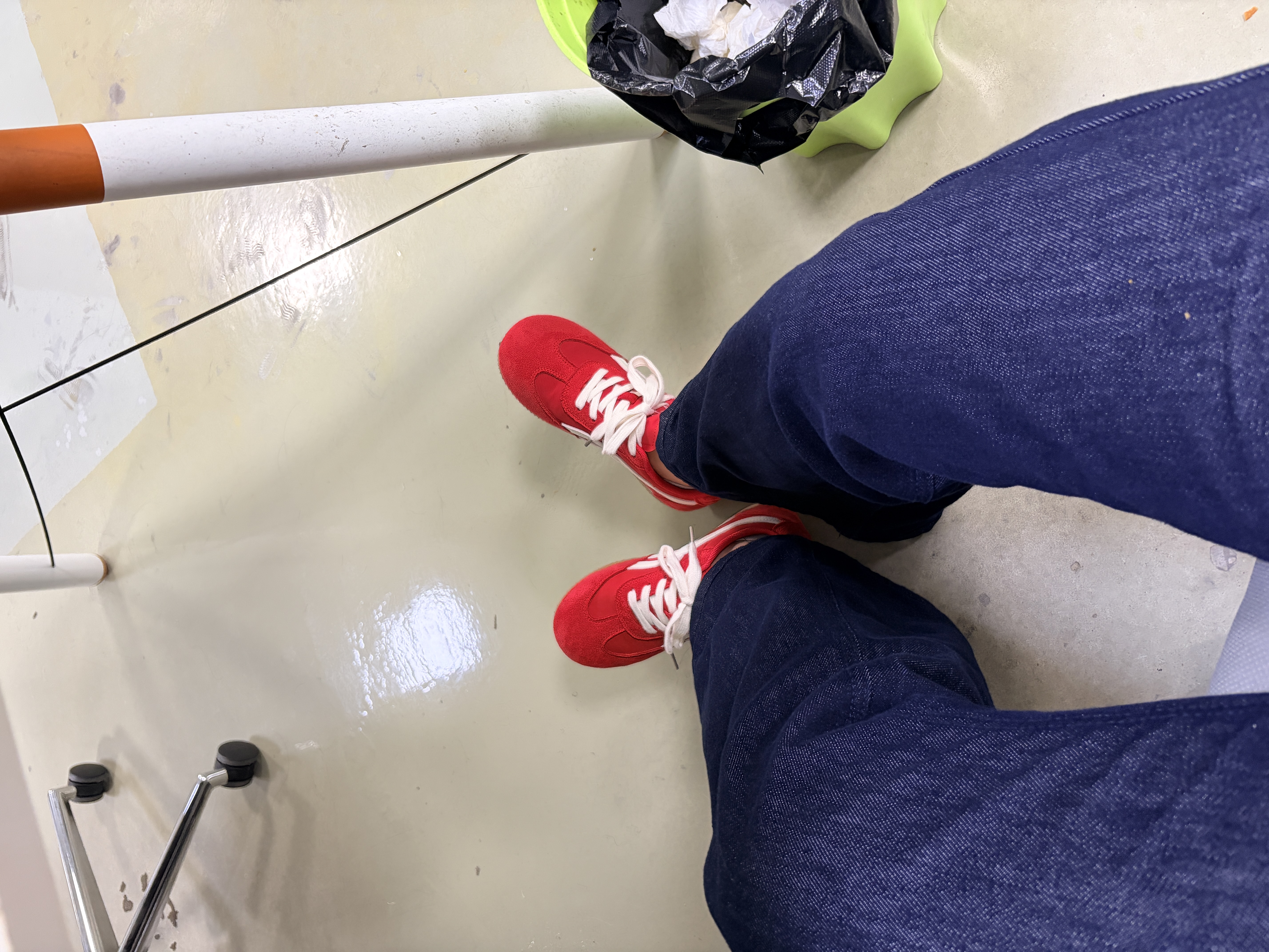 拉夏贝尔女鞋德训鞋轻便休闲运动鞋春夏新款厚底减跑步鞋 大红色  37 实拍图