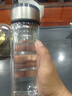 【京东物流配送】高硼硅双层玻璃杯大容量泡茶杯水杯子茶水分离杯 【双层加厚】茶杯350ml1只 实拍图