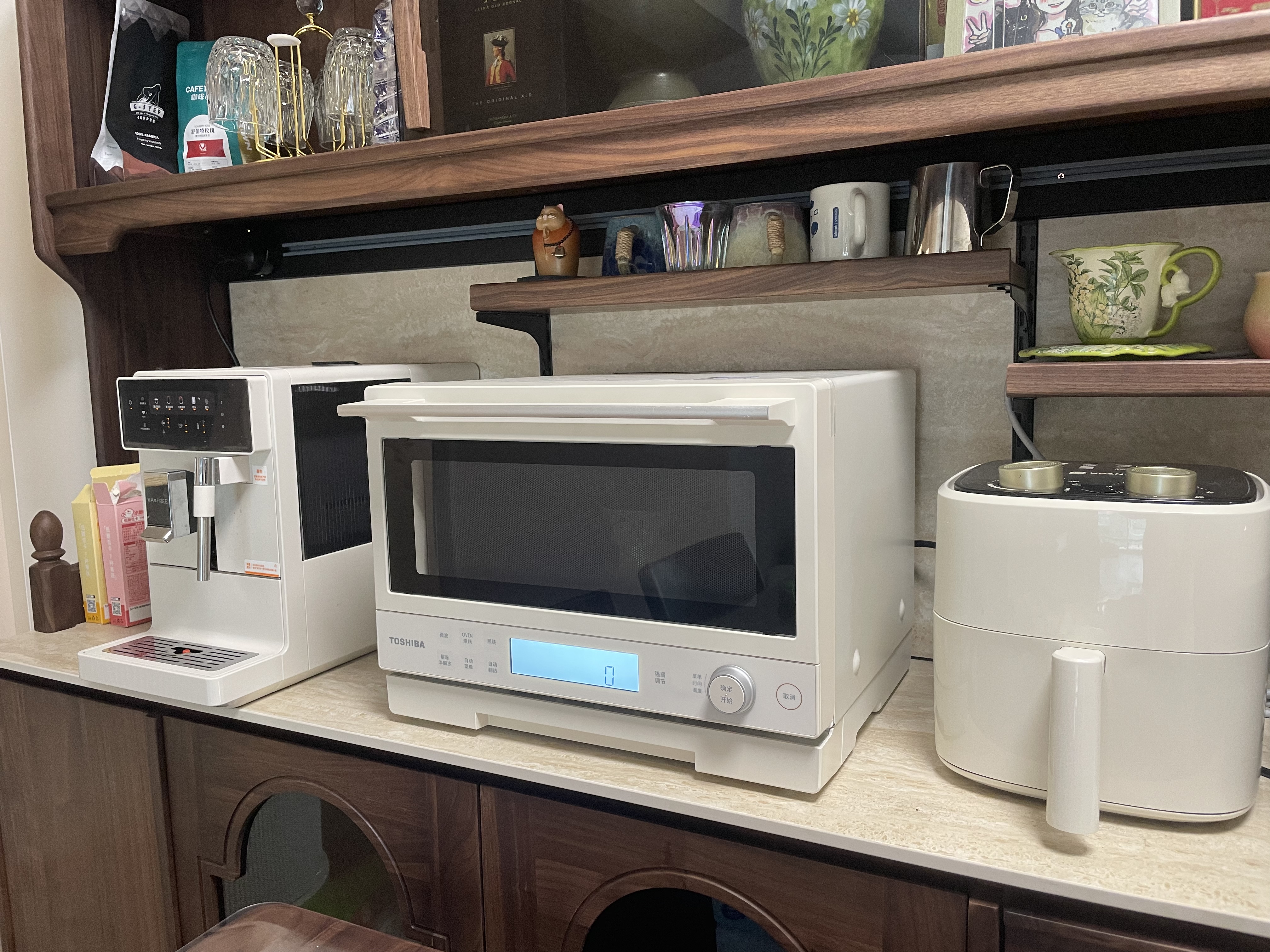 东芝（TOSHIBA）微烤一体机微波炉烤箱家用 东芝小奶椰特色石窑烤 20L ER-YR2211CNX 奶黄白 东芝小奶椰YR2211 实拍图