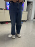 森马（Semir）森柔|牛仔裤女春季含莱赛尔做旧长裤舒适基础阔腿裤103125124001A 实拍图