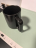 炊大皇马克杯陶瓷杯茶杯经典黑白泡茶杯咖啡杯早餐杯果汁水杯 黑色420ml 实拍图