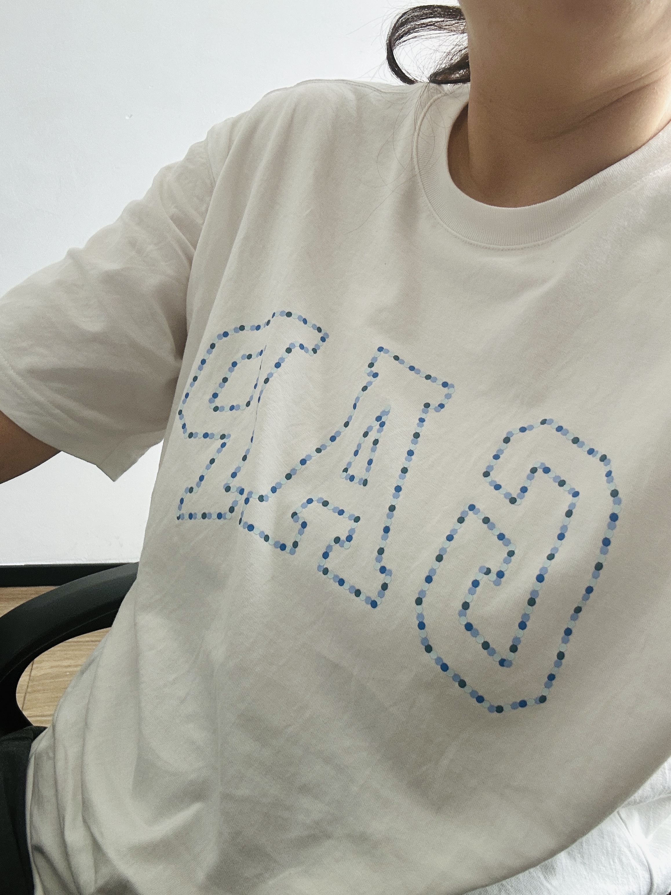 盖璞Gap男女装2026春季新款纯棉logo字母宽松短袖T恤百搭上衣 白色 868224 L (175/96A)亚洲尺码 实拍图