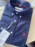 U.S. POLO ASSN.衬衫男长袖秋季纯棉商务休闲宽松免烫男士衬衣 藏蓝色 L  实拍图