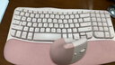 罗技（Logitech）Wave Combo 无线人体工学键鼠套装 垂直鼠标 无线蓝牙鼠标 办公键盘 无线键盘 蓝牙键盘 粉色 实拍图
