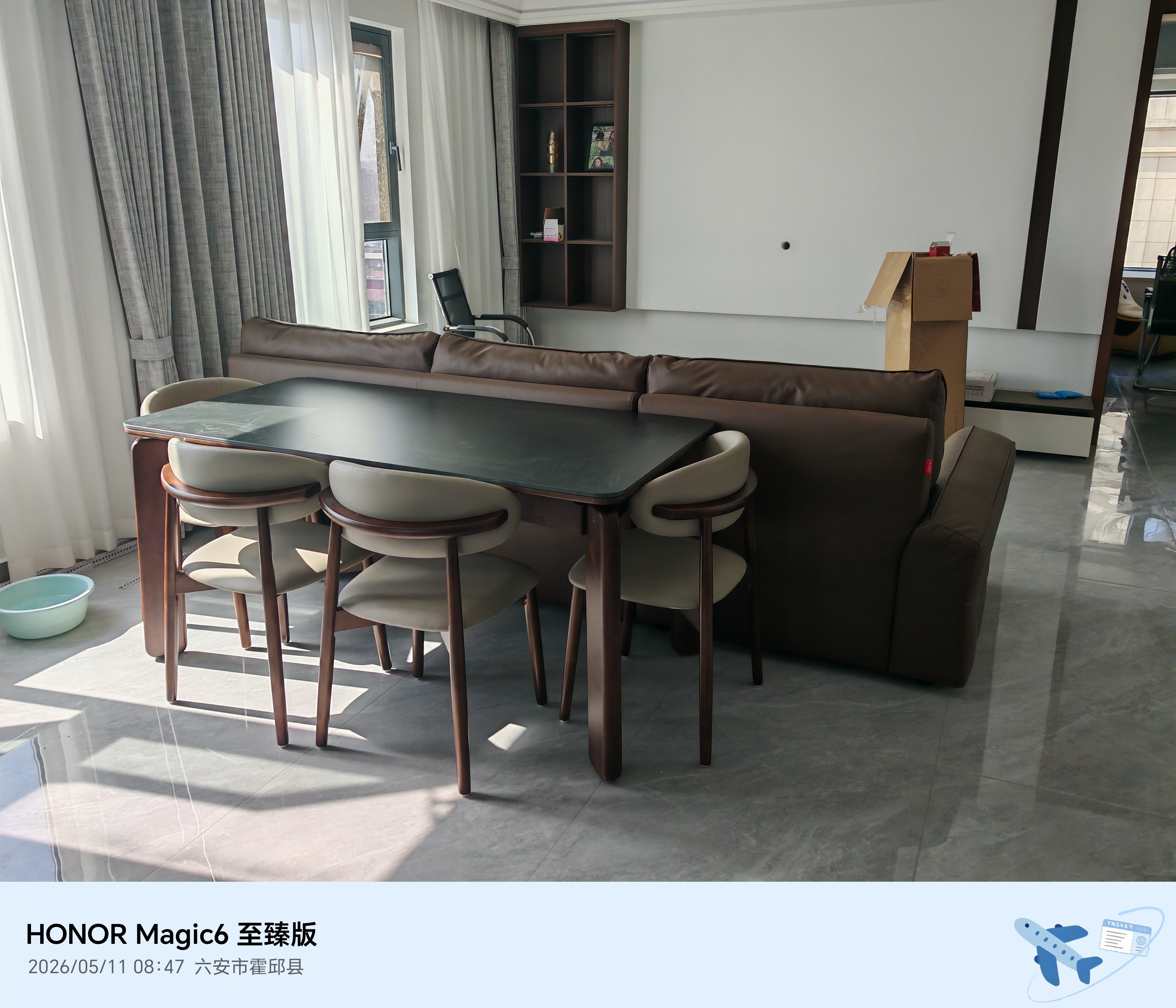 狄普法式复古加厚岩板实木餐桌椅组合家用餐厅中古风家具长桌子DP888 复古色【岩板款1.6m】实木大板餐桌+浅灰餐椅*4 实拍图