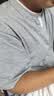 gxgjeans男装  假两件拼接简约休闲短袖T恤男生上衣 26夏新品 灰色 L (175) 实拍图