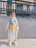 牧萌儿童雨衣男女童幼儿园宝宝防水雨披带书包位小童雨具 小黄鸭 L 实拍图