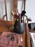 祥业功夫茶具配件茶道六君子套装茶刀茶针茶则茶勺刷喝茶泡茶工具大号 粗陶福锦茶道筒（雅黑）+佛手五件套+茶刮 实拍图