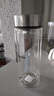 希诺抗菌玻璃杯双层防烫办公车载水杯男高档泡茶杯子XN-9303 360mL 实拍图