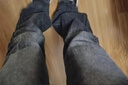POUMcleanfit美式复古高街vibe风重磅水洗黑牛修身显高微喇牛仔裤男装 黑色 常规 【高品质】 M 【90-105斤】【高品质】 实拍图