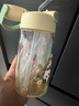 膳魔师（THERMOS）儿童节水杯tritan吸管杯小学生开学必备水壶小熊猫420ml黄 实拍图