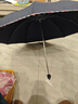 天堂伞 加大雨伞三折 经典商务伞格纹10骨加大雨伞男女 藏青 实拍图