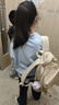 小茵曼童装女童套头卫衣狗狗印花秋中大童休闲上衣 蓝色 150 实拍图