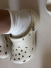 卡骆驰（CROCS）白鹿同款经典云朵洞洞鞋时尚百搭女鞋花园鞋沙滩鞋|206750 骨白色-2Y2(含智必星) 39 (250mm) 实拍图