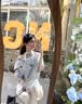 妍莉芬（yanlifen）韩系穿搭女装套装夏季设计感斜肩蓝色衬衫阔腿裤子两件套女新款 蓝色衬衫+白色裤子 S 实拍图