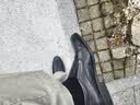 意尔康男鞋打孔透气商务休闲皮鞋一脚蹬爸爸鞋凉鞋男 96361W 黑色 41 实拍图
